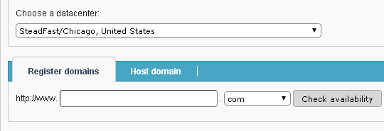 Choose the US Data Center at Hosting Signup